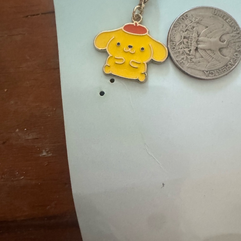 Cute Yellow Character Enamel Charm Keychain hello kitty